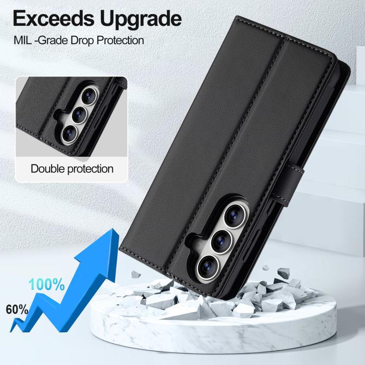 For Samsung Galaxy A57 5G LC.IMEEKE L2 Series Detachable Magsafe PU Phone Case with Lanyard