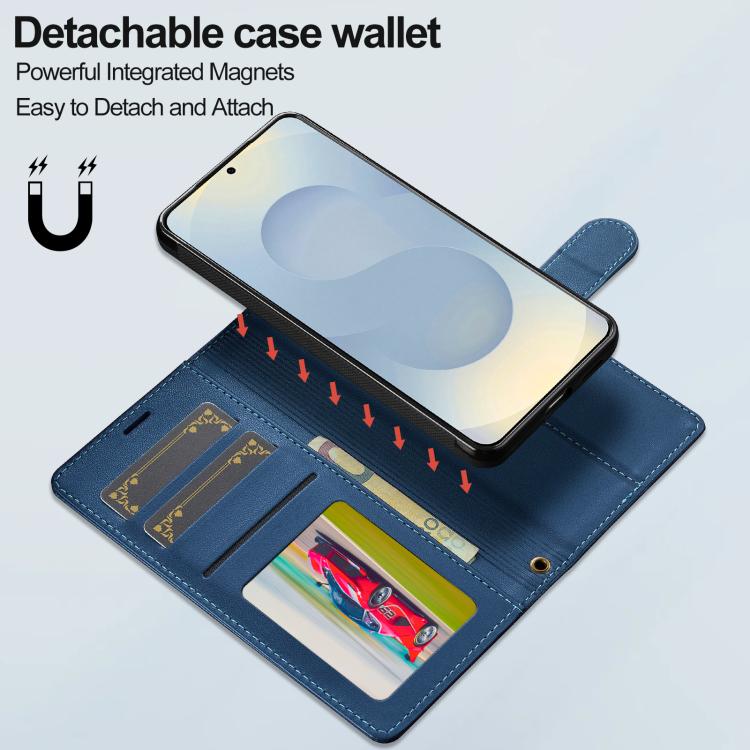 For Samsung Galaxy A57 5G LC.IMEEKE L2 Series Detachable Magsafe PU Phone Case with Lanyard