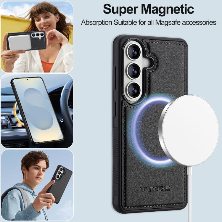 For Samsung Galaxy A37 5G LC.IMEEKE L2 Series Detachable Magsafe PU Phone Case with Lanyard