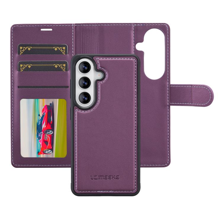 For Samsung Galaxy A37 5G LC.IMEEKE L2 Series Detachable Magsafe PU Phone Case with Lanyard
