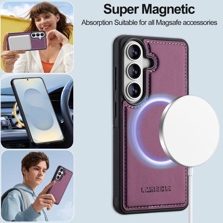 For Samsung Galaxy A37 5G LC.IMEEKE L2 Series Detachable Magsafe PU Phone Case with Lanyard