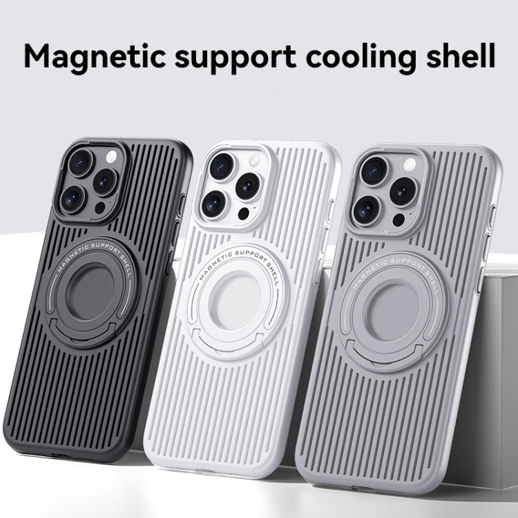 For iPhone 17 Pro Cooling MagSafe Magnetic Phone Case with Trolley Bracket