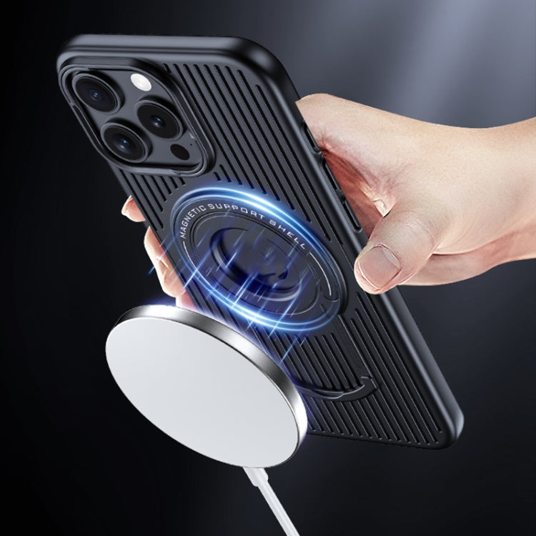 For iPhone 17 Pro Cooling MagSafe Magnetic Phone Case with Trolley Bracket