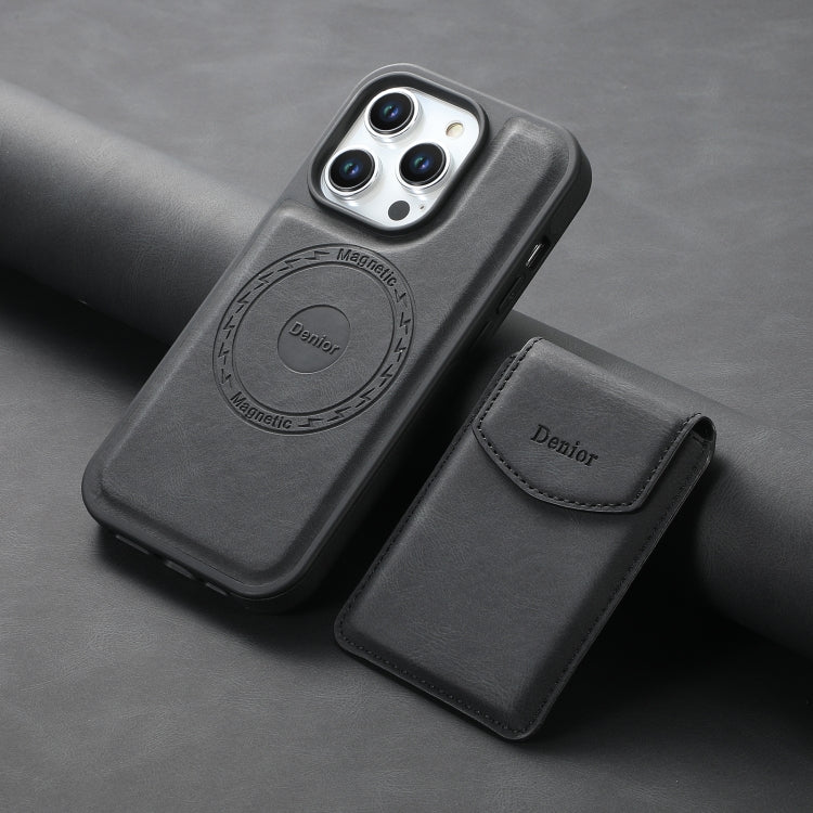 For iPhone 16 Pro Denior D19 Skin Feel MagSafe Detachable Card Slot Phone Case