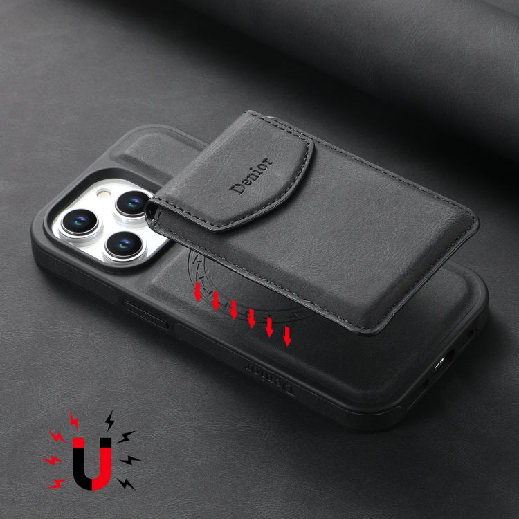 For iPhone 16 Pro Denior D19 Skin Feel MagSafe Detachable Card Slot Phone Case