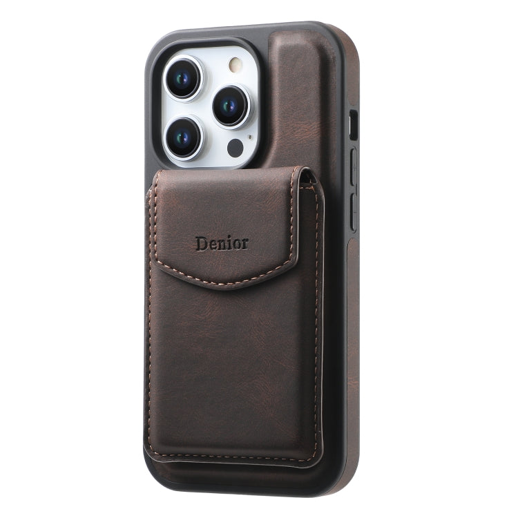 For iPhone 15 Plus / 14 Plus Denior D19 Skin Feel MagSafe Detachable Card Slot Phone Case