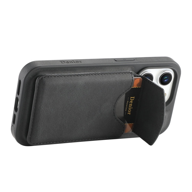 For iPhone 15 Denior D19 Skin Feel MagSafe Detachable Card Slot Phone Case