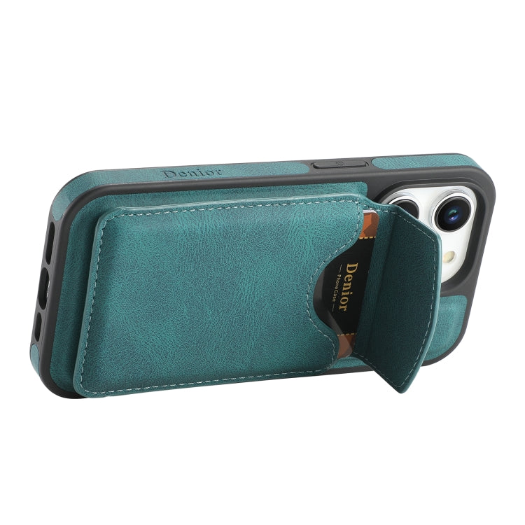 For iPhone 14 Pro Max Denior D19 Skin Feel MagSafe Detachable Card Slot Phone Case