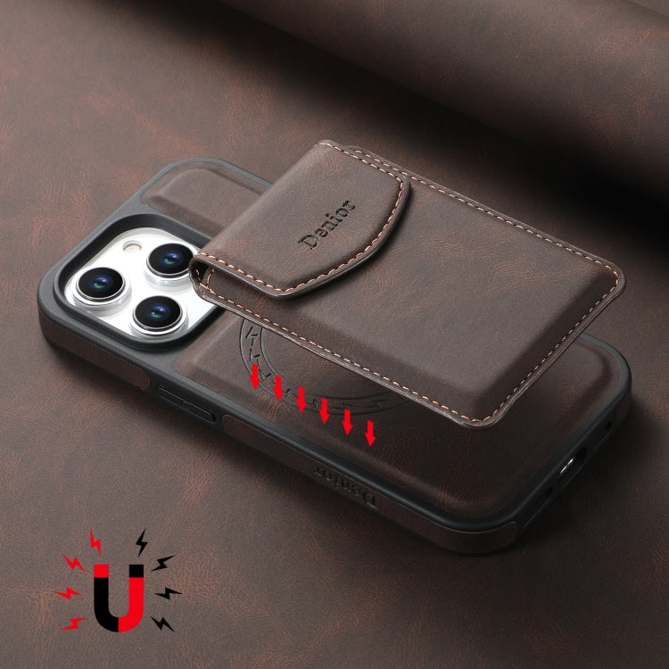 For iPhone 13 Pro Denior D19 Skin Feel MagSafe Detachable Card Slot Phone Case