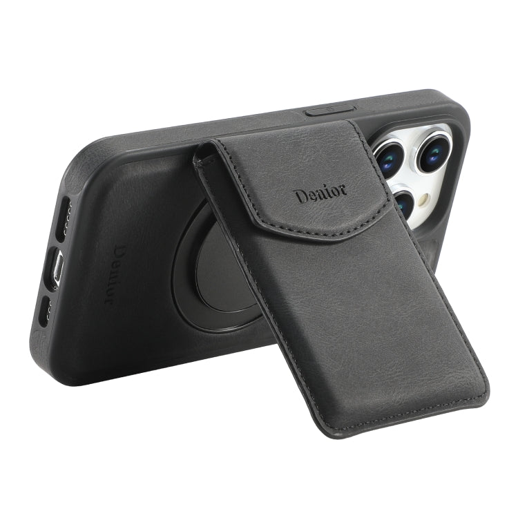 For iPhone 16 Pro Max Denior D20 Skin Feel MagSafe Holder Detachable Card Slot Phone Case