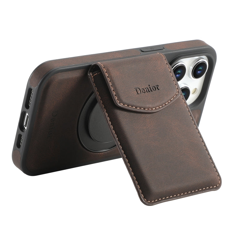 For iPhone 13 Pro Max Denior D20 Skin Feel MagSafe Holder Detachable Card Slot Phone Case