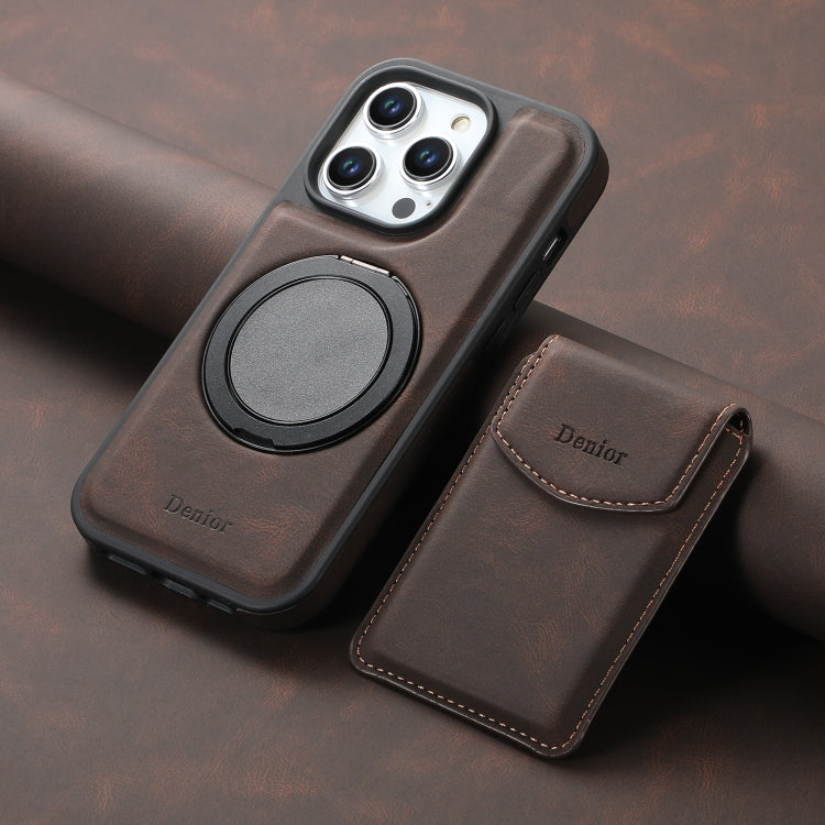 For iPhone 12 Pro Max Denior D20 Skin Feel MagSafe Holder Detachable Card Slot Phone Case