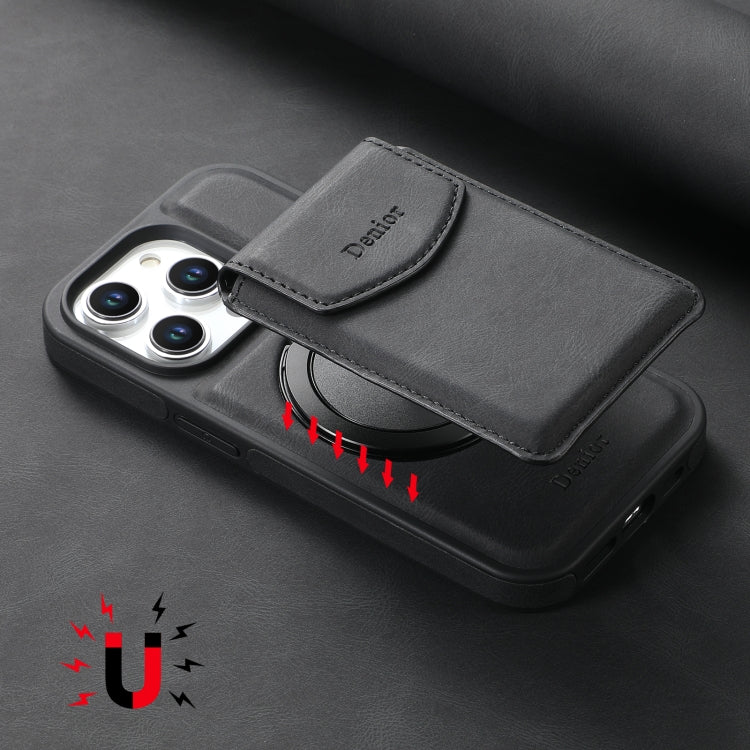 For iPhone 12 Pro Max Denior D20 Skin Feel MagSafe Holder Detachable Card Slot Phone Case