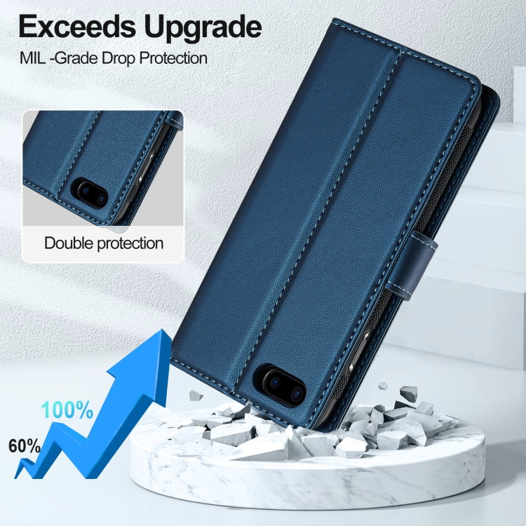 For iPhone 7 / 8 / SE 2020 2022 LC.IMEEKE L2 Series Detachable Magsafe PU Phone Case with Lanyard