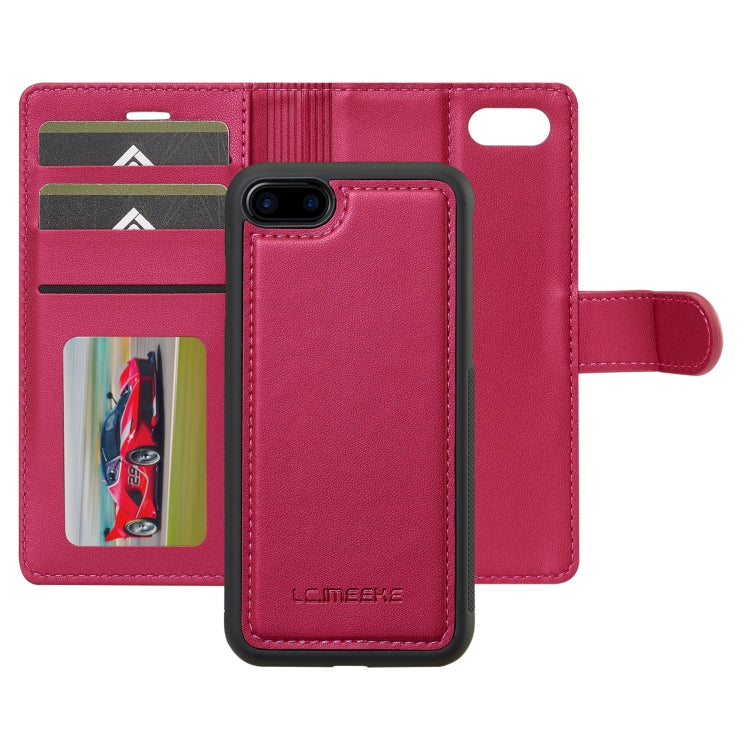 For iPhone 7 / 8 / SE 2020 2022 LC.IMEEKE L2 Series Detachable Magsafe PU Phone Case with Lanyard