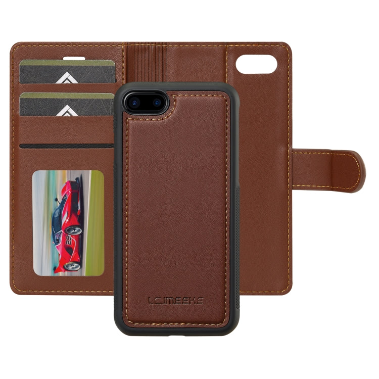 For iPhone 7 Plus / 8 Plus LC.IMEEKE L2 Series Detachable Magsafe PU Phone Case with Lanyard