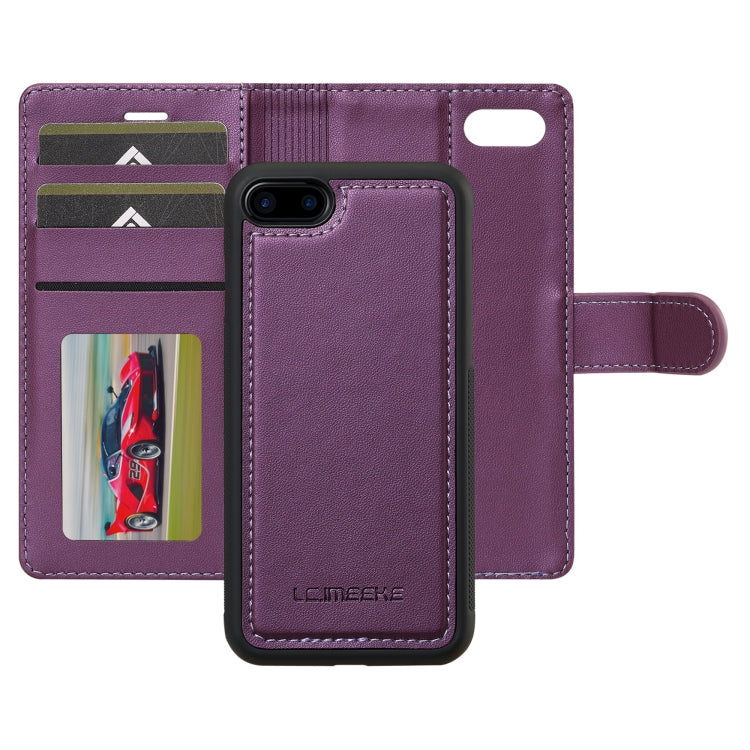 For iPhone 7 Plus / 8 Plus LC.IMEEKE L2 Series Detachable Magsafe PU Phone Case with Lanyard