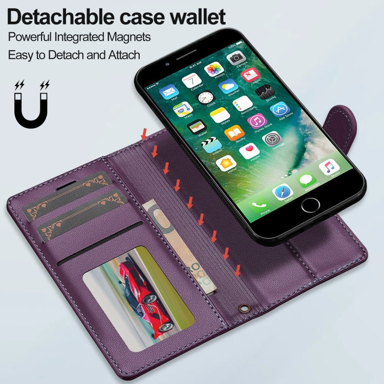 For iPhone 7 Plus / 8 Plus LC.IMEEKE L2 Series Detachable Magsafe PU Phone Case with Lanyard