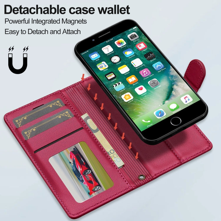 For iPhone 7 Plus / 8 Plus LC.IMEEKE L2 Series Detachable Magsafe PU Phone Case with Lanyard