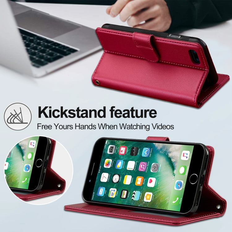For iPhone 7 Plus / 8 Plus LC.IMEEKE L2 Series Detachable Magsafe PU Phone Case with Lanyard