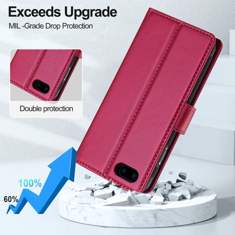 For iPhone 7 Plus / 8 Plus LC.IMEEKE L2 Series Detachable Magsafe PU Phone Case with Lanyard