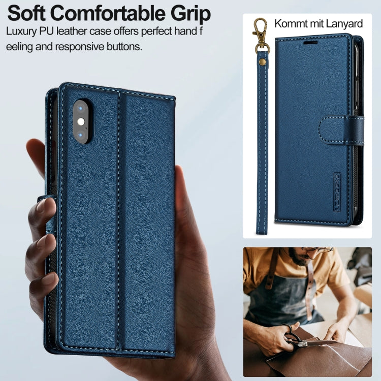 For iPhone X / XS LC.IMEEKE L2 Series Detachable Magsafe PU Phone Case with Lanyard