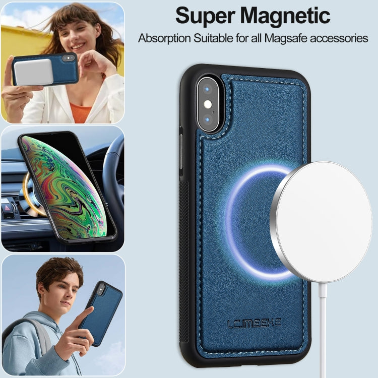 For iPhone X / XS LC.IMEEKE L2 Series Detachable Magsafe PU Phone Case with Lanyard
