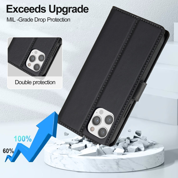 For iPhone 12 Pro Max LC.IMEEKE L2 Series Detachable Magsafe PU Phone Case with Lanyard