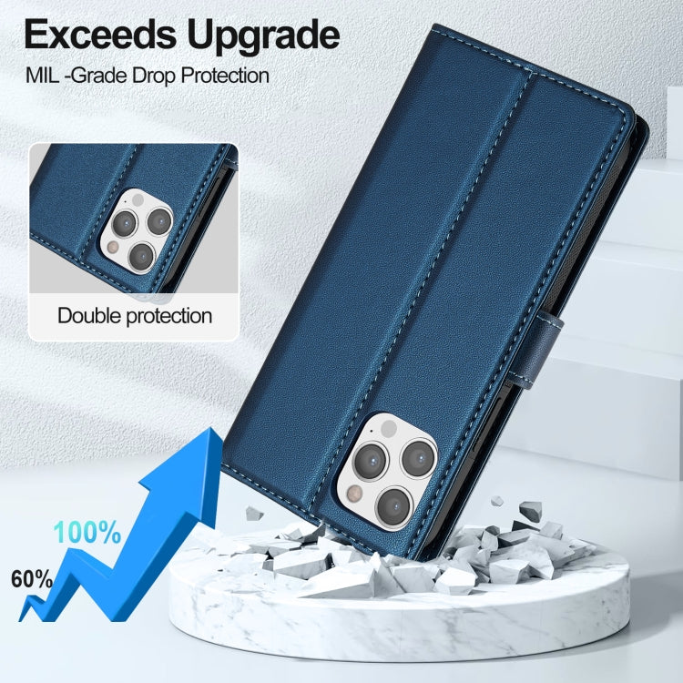 For iPhone 12 Pro Max LC.IMEEKE L2 Series Detachable Magsafe PU Phone Case with Lanyard