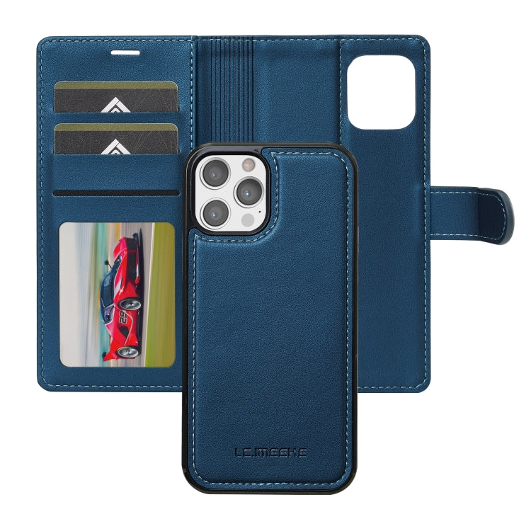 For iPhone 14 Pro Max LC.IMEEKE L2 Series Detachable Magsafe PU Phone Case with Lanyard