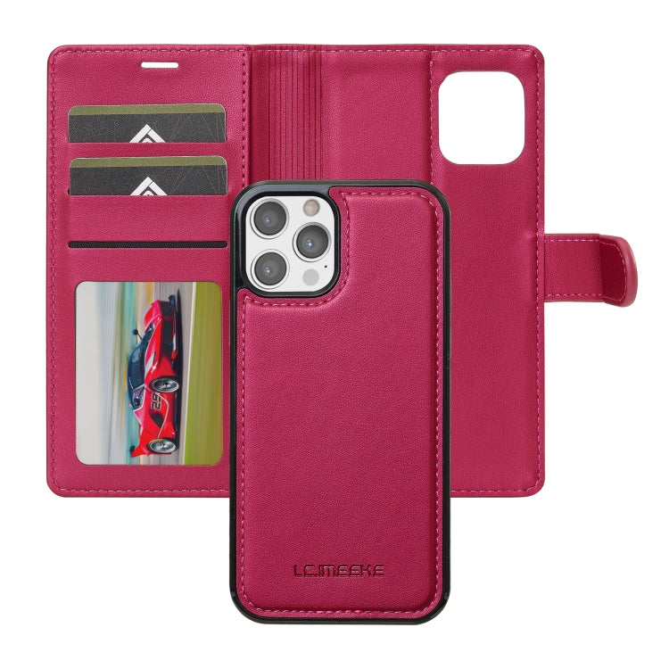 For iPhone 14 Pro Max LC.IMEEKE L2 Series Detachable Magsafe PU Phone Case with Lanyard