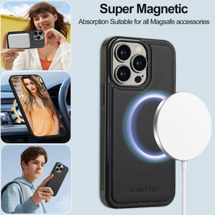 For iPhone 13 Pro Max LC.IMEEKE L2 Series Detachable Magsafe PU Phone Case with Lanyard
