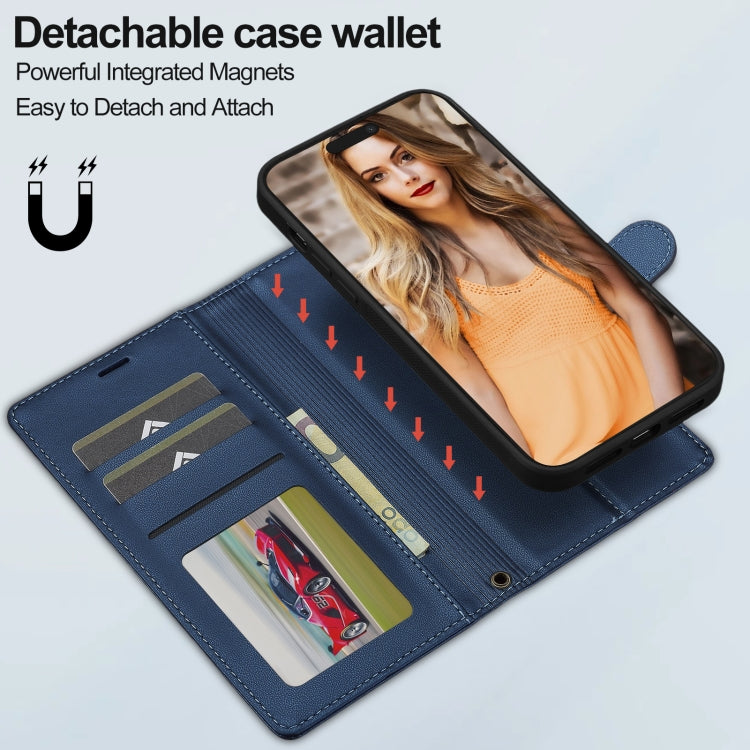 For iPhone 13 Pro Max LC.IMEEKE L2 Series Detachable Magsafe PU Phone Case with Lanyard