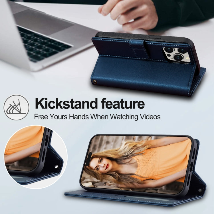 For iPhone 13 Pro LC.IMEEKE L2 Series Detachable Magsafe PU Phone Case with Lanyard