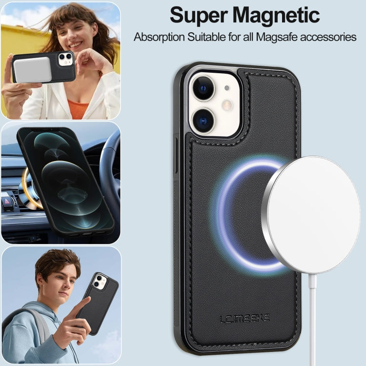 For iPhone 11 LC.IMEEKE L2 Series Detachable Magsafe PU Phone Case with Lanyard