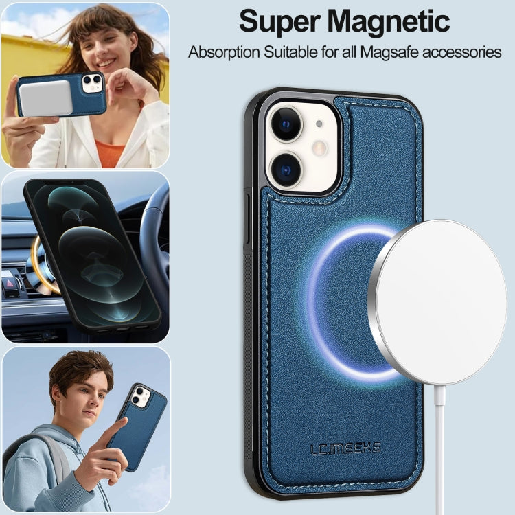 For iPhone 11 LC.IMEEKE L2 Series Detachable Magsafe PU Phone Case with Lanyard
