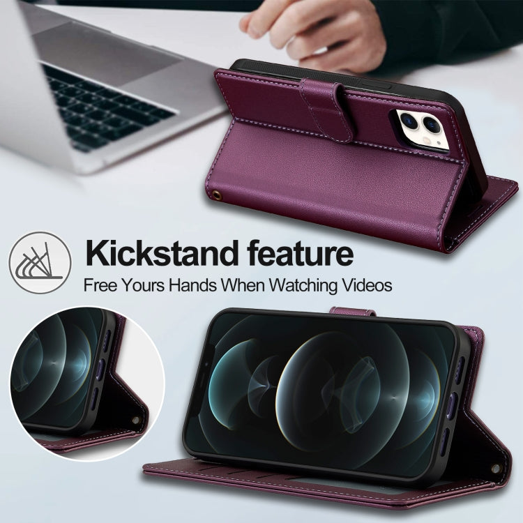 For iPhone 11 LC.IMEEKE L2 Series Detachable Magsafe PU Phone Case with Lanyard