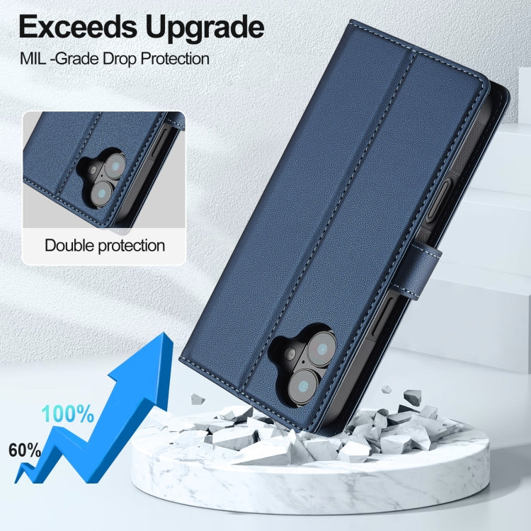 For iPhone 16 Plus LC.IMEEKE L2 Series Detachable Magsafe PU Phone Case with Lanyard