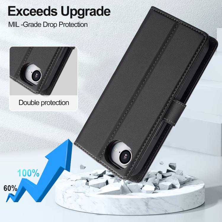 For iPhone 16e / 17e LC.IMEEKE L2 Series Detachable Magsafe PU Phone Case with Lanyard