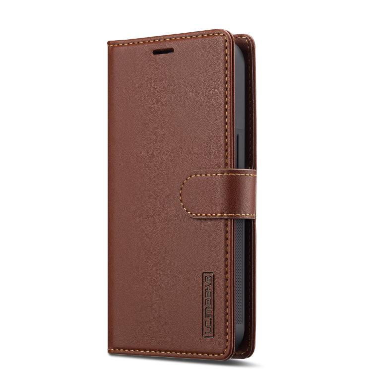 For iPhone 16e / 17e LC.IMEEKE L2 Series Detachable Magsafe PU Phone Case with Lanyard