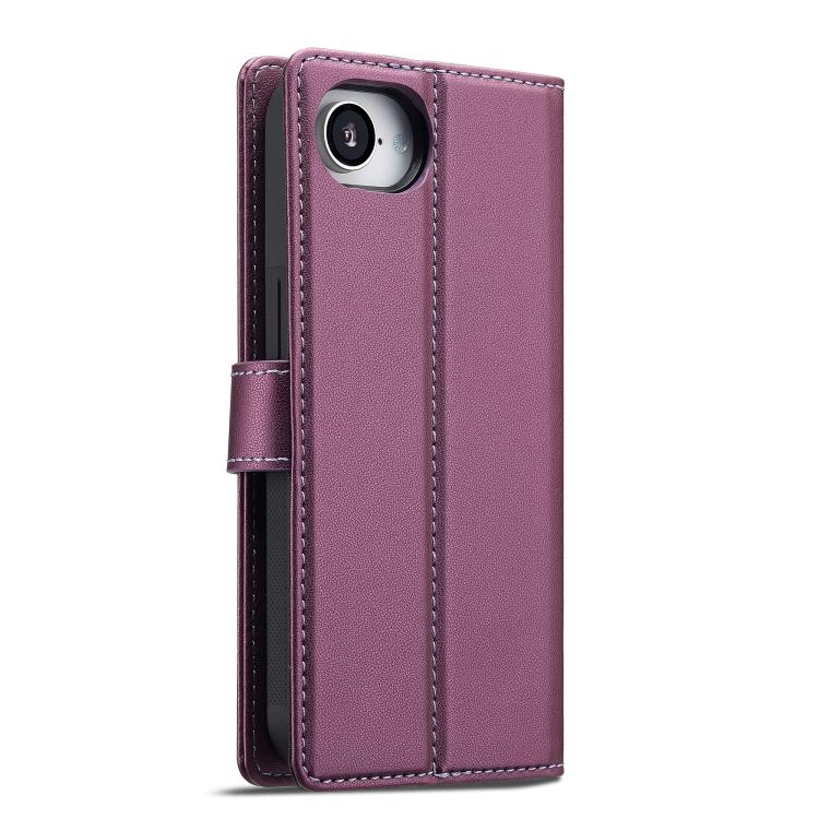 For iPhone 16e / 17e LC.IMEEKE L2 Series Detachable Magsafe PU Phone Case with Lanyard