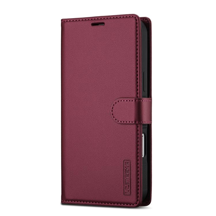 For iPhone 17 Pro Max LC.IMEEKE L2 Series Detachable Magsafe PU Phone Case with Lanyard
