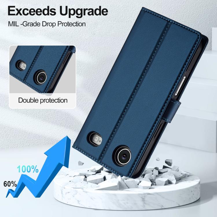 For iPhone Air LC.IMEEKE L2 Series Detachable Magsafe PU Phone Case with Lanyard