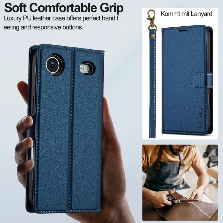 For iPhone Air LC.IMEEKE L2 Series Detachable Magsafe PU Phone Case with Lanyard