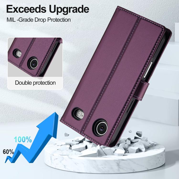 For iPhone Air LC.IMEEKE L2 Series Detachable Magsafe PU Phone Case with Lanyard