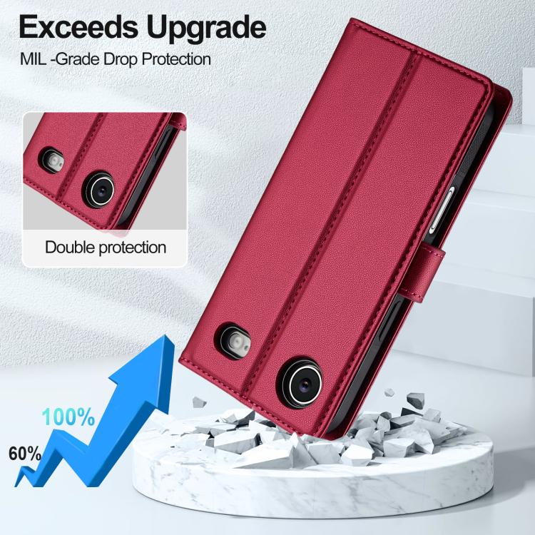 For iPhone Air LC.IMEEKE L2 Series Detachable Magsafe PU Phone Case with Lanyard