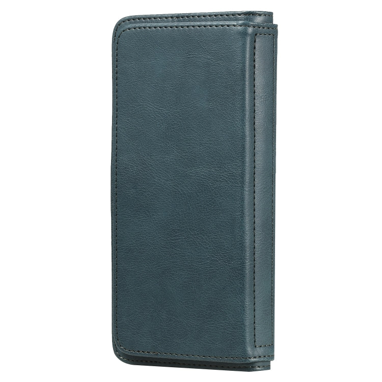 For Samsung Galaxy Note10+ Multifunctional Magnetic Copper Buckle Horizontal Flip Solid Color Leather Case with 10 Card Slots & Wallet & Holder & Photo Frame