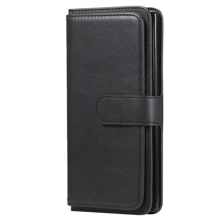 For Samsung Galaxy Note10+ Multifunctional Magnetic Copper Buckle Horizontal Flip Solid Color Leather Case with 10 Card Slots & Wallet & Holder & Photo Frame