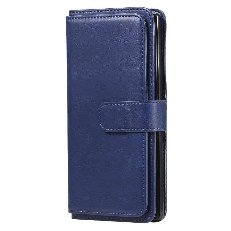 For Samsung Galaxy Note10+ Multifunctional Magnetic Copper Buckle Horizontal Flip Solid Color Leather Case with 10 Card Slots & Wallet & Holder & Photo Frame
