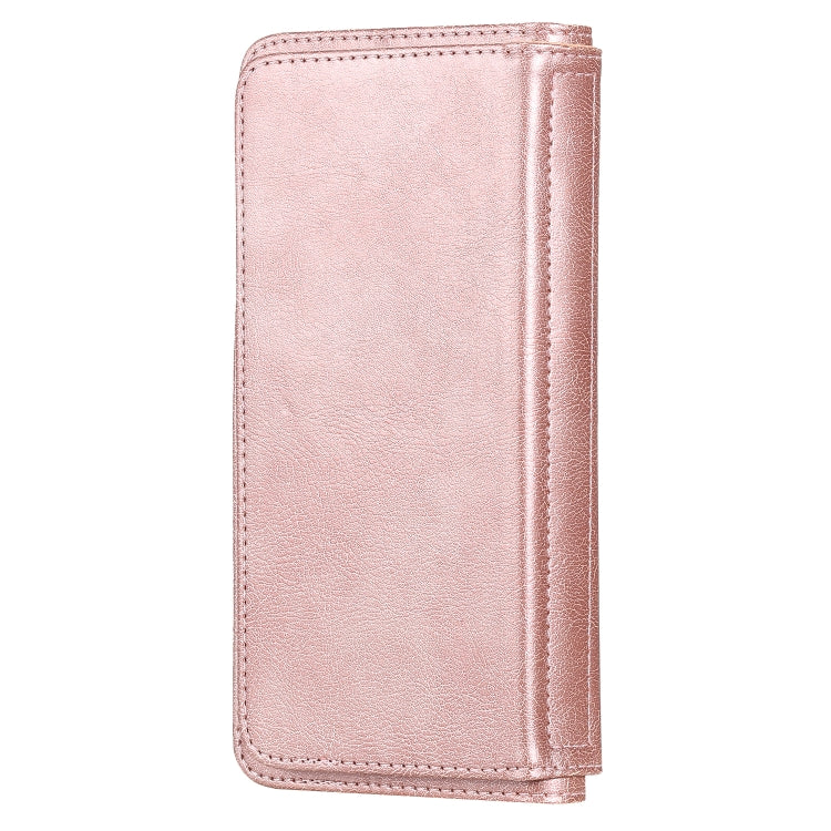 For Samsung Galaxy Note10+ Multifunctional Magnetic Copper Buckle Horizontal Flip Solid Color Leather Case with 10 Card Slots & Wallet & Holder & Photo Frame